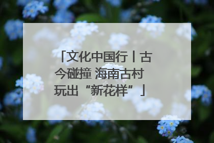 文化中国行丨古今碰撞 海南古村玩出“新花样”