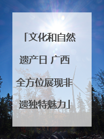 文化和自然遗产日 广西全方位展现非遗独特魅力