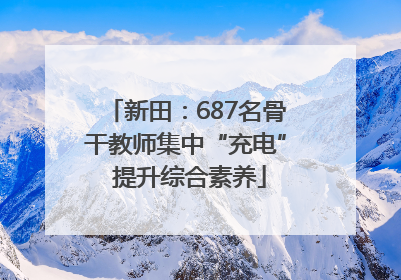 新田：687名骨干教师集中“充电” 提升综合素养