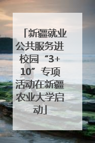 新疆就业公共服务进校园“3+10”专项活动在新疆农业大学启动