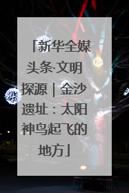 新华全媒头条·文明探源｜金沙遗址：太阳神鸟起飞的地方
