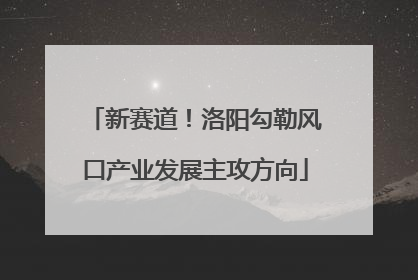 新赛道！洛阳勾勒风口产业发展主攻方向