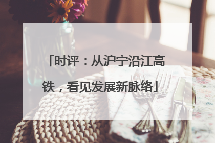 时评：从沪宁沿江高铁，看见发展新脉络