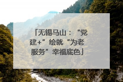 无锡马山：“党建+”绘就“为老服务”幸福底色