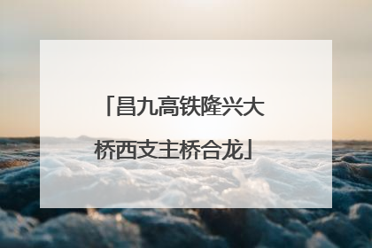 昌九高铁隆兴大桥西支主桥合龙