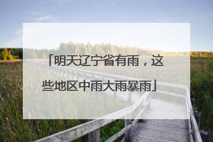 明天辽宁省有雨，这些地区中雨大雨暴雨