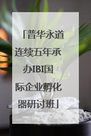 普华永道连续五年承办IBI国际企业孵化器研讨班