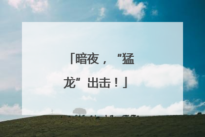 暗夜，“猛龙”出击！