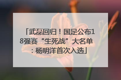 武磊回归！国足公布18强赛“生死战”大名单：杨明洋首次入选
