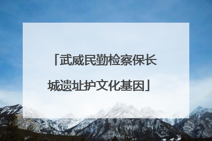 武威民勤检察保长城遗址护文化基因