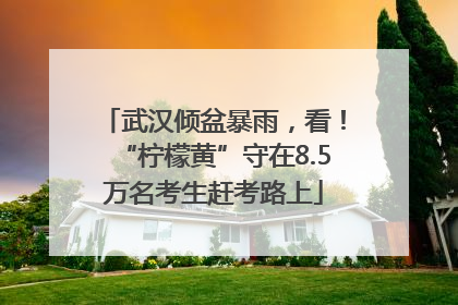 武汉倾盆暴雨，看！“柠檬黄”守在8.5万名考生赶考路上