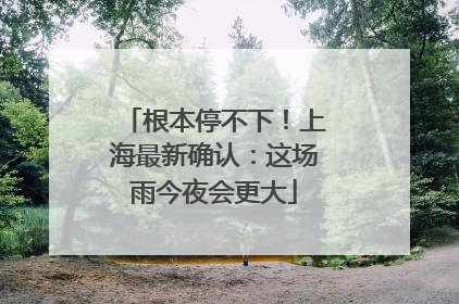 根本停不下！上海最新确认：这场雨今夜会更大