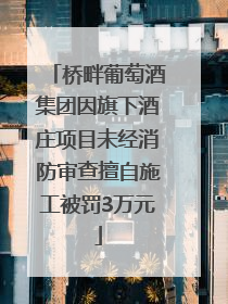 桥畔葡萄酒集团因旗下酒庄项目未经消防审查擅自施工被罚3万元