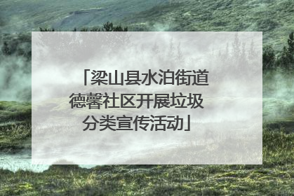梁山县水泊街道德馨社区开展垃圾分类宣传活动