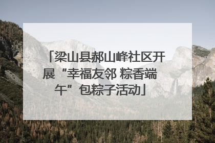 梁山县郝山峰社区开展“幸福友邻 粽香端午”包粽子活动