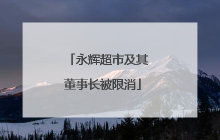 永辉超市及其董事长被限消