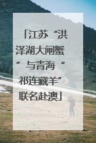 江苏“洪泽湖大闸蟹”与青海“祁连藏羊”联名赴澳