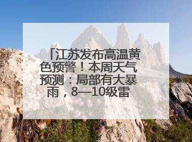 江苏发布高温黄色预警！本周天气预测：局部有大暴雨，8—10级雷暴大风将至