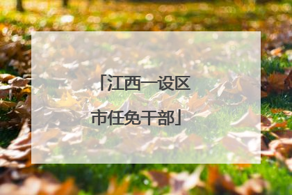江西一设区市任免干部