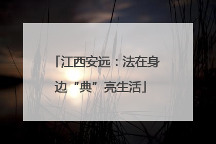 江西安远：法在身边“典”亮生活