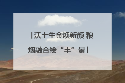 沃土生金焕新颜 粮烟融合绘“丰”景