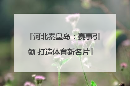 河北秦皇岛：赛事引领 打造体育新名片