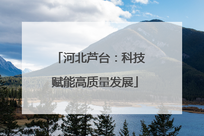 河北芦台：科技赋能高质量发展