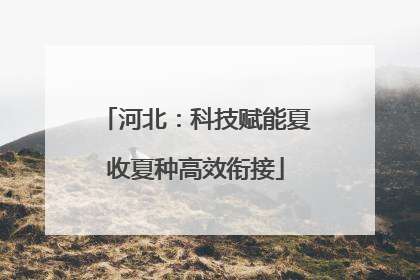 河北：科技赋能夏收夏种高效衔接
