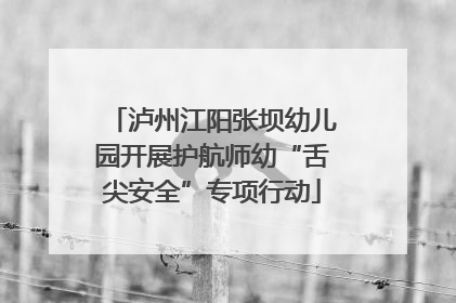 泸州江阳张坝幼儿园开展护航师幼“舌尖安全”专项行动