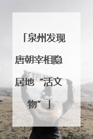 泉州发现唐朝宰相隐居地“活文物”