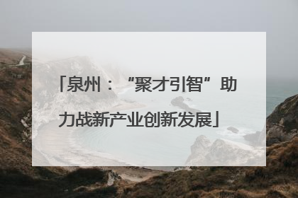 泉州：“聚才引智”助力战新产业创新发展