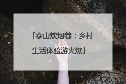 泰山炊烟巷：乡村生活体验游火爆