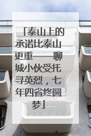 泰山上的承诺比泰山更重——聊城小伙受托寻英烈，七年四省终圆梦