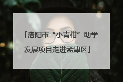 洛阳市“小青柑”助学发展项目走进孟津区