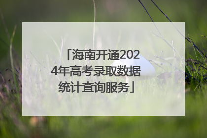 海南开通2024年高考录取数据统计查询服务