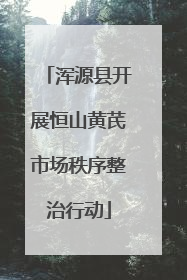 浑源县开展恒山黄芪市场秩序整治行动
