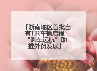 浙南地区首批自有TIR车辆启程 “购车远航”助推外贸发展