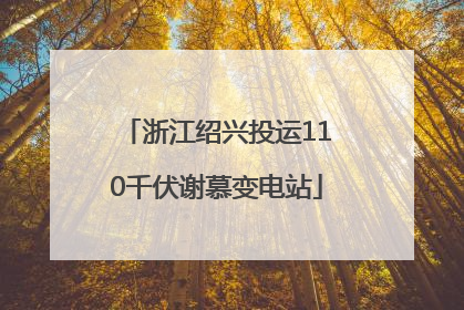 浙江绍兴投运110千伏谢慕变电站