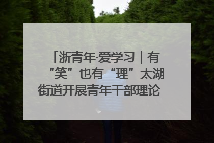 浙青年·爱学习｜有“笑”也有“理”太湖街道开展青年干部理论宣讲“开放麦”