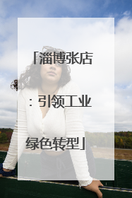 淄博张店：引领工业绿色转型