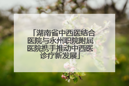 湖南省中西医结合医院与永州职院附属医院携手推动中西医诊疗新发展