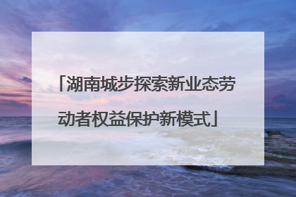 湖南城步探索新业态劳动者权益保护新模式