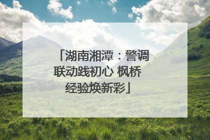湖南湘潭：警调联动践初心 枫桥经验焕新彩