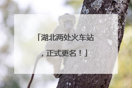 湖北两处火车站，正式更名！