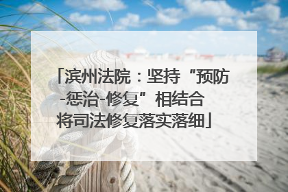 滨州法院：坚持“预防-惩治-修复”相结合 将司法修复落实落细