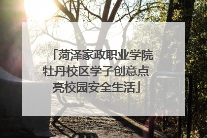 菏泽家政职业学院牡丹校区学子创意点亮校园安全生活