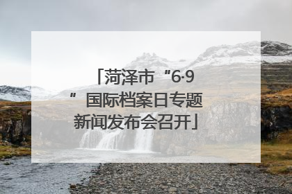 菏泽市“6·9”国际档案日专题新闻发布会召开