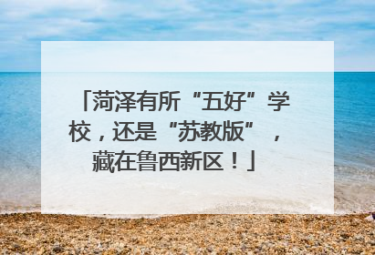 菏泽有所“五好”学校，还是“苏教版”，藏在鲁西新区！