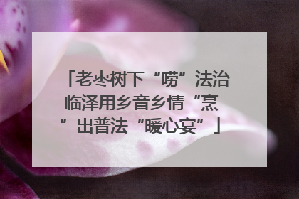 老枣树下“唠”法治 临泽用乡音乡情“烹”出普法“暖心宴”