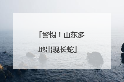 警惕！山东多地出现长蛇